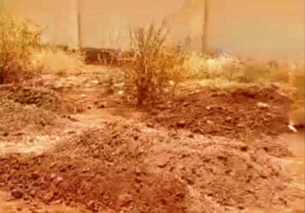 Screenshot from a video released by the Sudanese army on May 22, 2025, showing the mass grave in Al-Salha