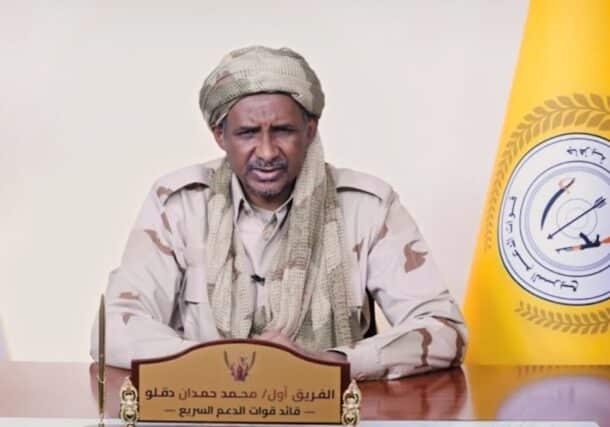 Mohamed Hamdan Daglo speaking on June 2, 2025