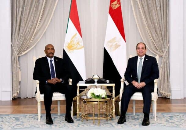 President Abdel Fattah al-Sisi receives Sudan's leader Abdel Fattah al-Burhan on June 30, 2025