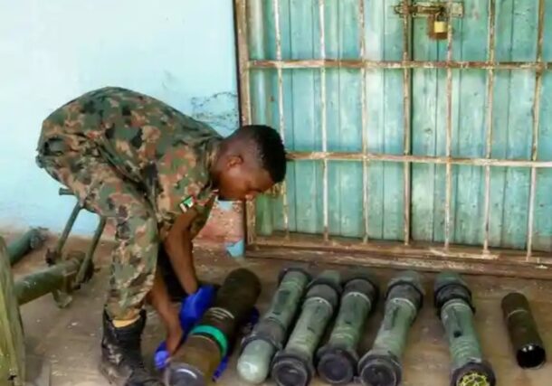 Sudanese military collects ammunition seized in Khartoum state, AFP photo