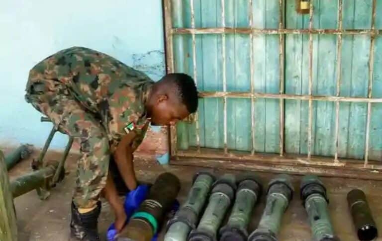 Sudanese military collects ammunition seized in Khartoum state, AFP photo
