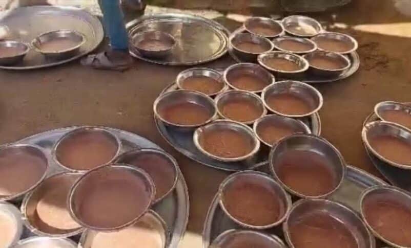A meal made from 'Ambaz', an animal feed byproduct, is prepared by volunteers in El Fasher, Sudan, July 26, 2025,