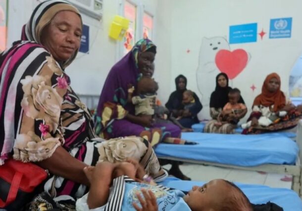 Malnourished children receive treatment at a pediatric medical centre in Port Sudan, September 7, 2024. Reuters photo