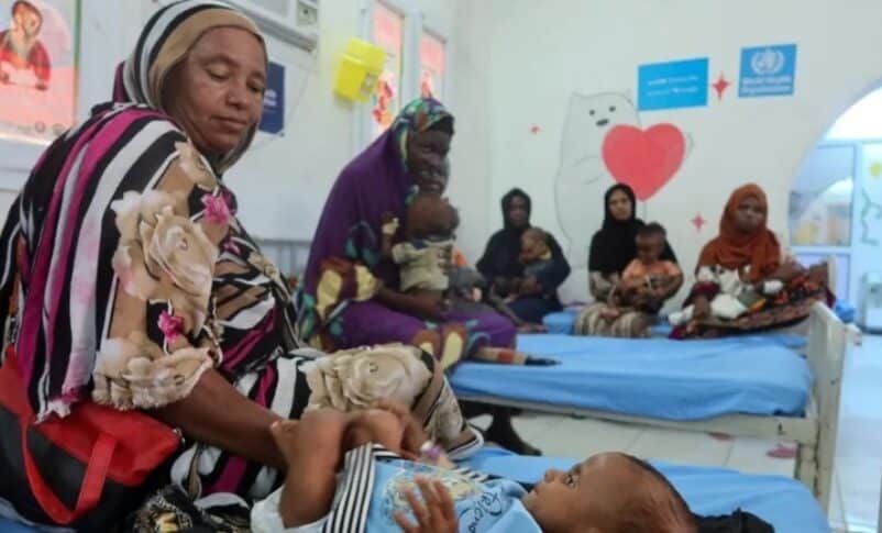 Malnourished children receive treatment at a pediatric medical centre in Port Sudan, September 7, 2024. Reuters photo