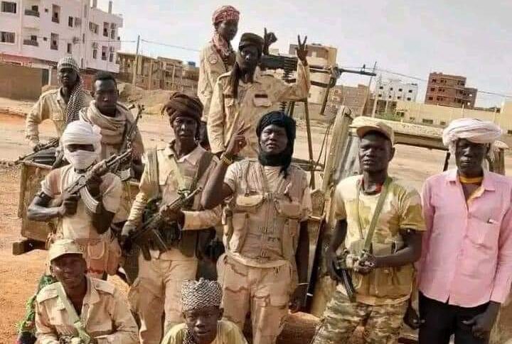 South Sudanese combatants fighting alongside the RFS at the Sport City in southern Khartoum, file photo