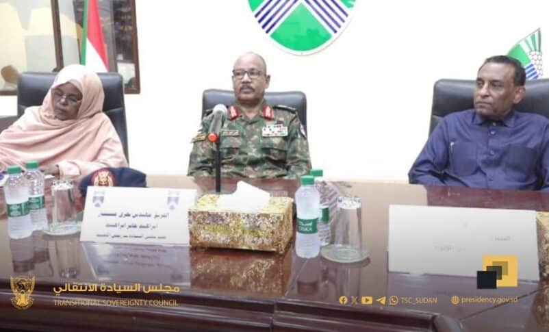 Sovereign Council member Jabir heads a meeting of the Khartoum rehabilitation committee on July 19, 2025