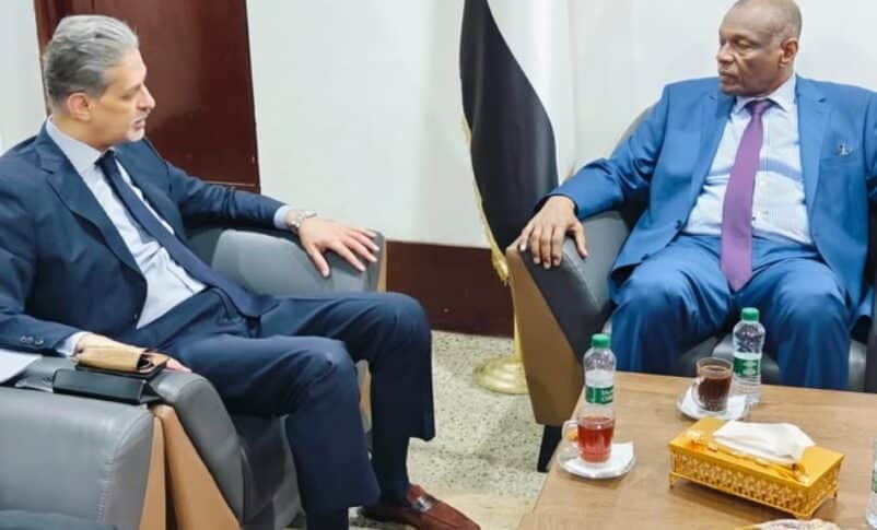 Sudanese State Minister for Foreign Affairs Omer Siddiq meets Egyptian ambassador on July 30, 2025