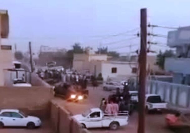 Sudanese army soldiers intervene during clashes between rival tribal groups in Al Dabbah, Northern State, Sudan, July 3, 2025.