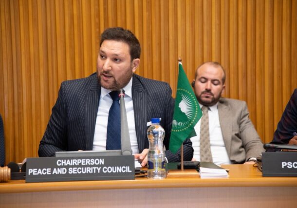 Amb Khaled Mohamed of Algeria, AUPSC chair for August posen Aug 4, 2025