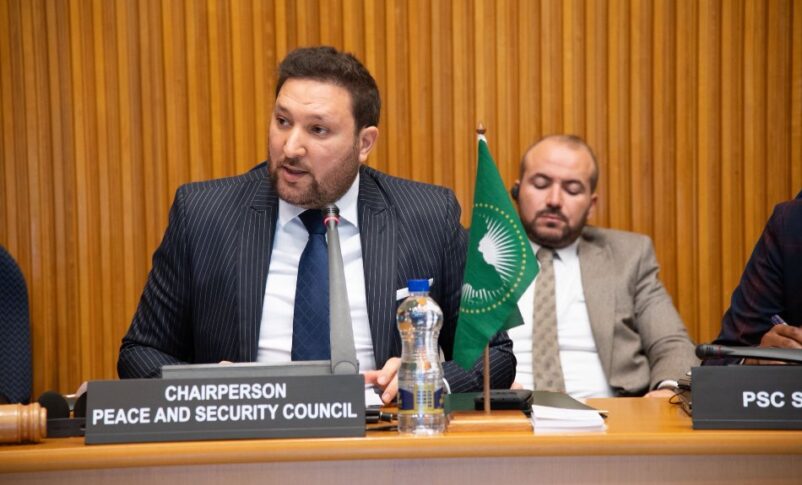Amb Khaled Mohamed of Algeria, AUPSC chair for August posen Aug 4, 2025
