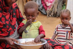 El Fasher's children find only animal fodder to eat, UNICEF photo shows