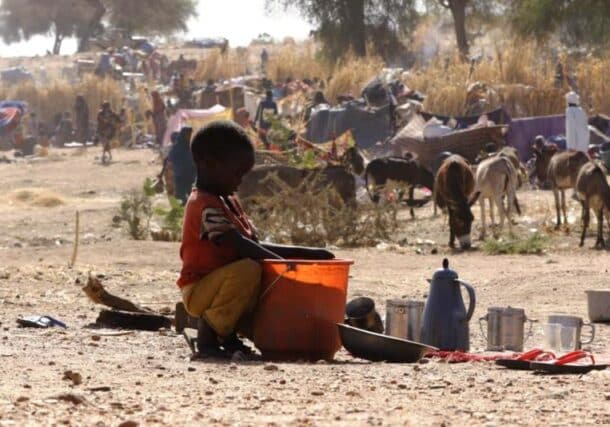 A child washes their hands in El Fasher, Sudan, in an undated file photo. UNICEF Handout