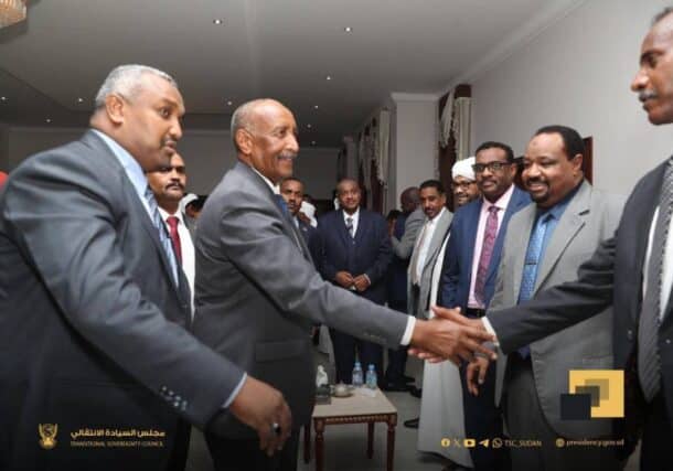 Al-Burhn greets Sudanese in Doha on September 18, 2025