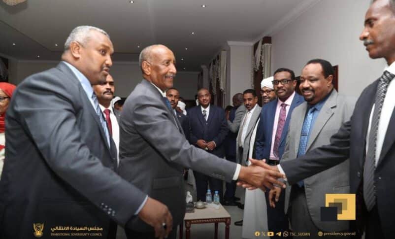 Al-Burhn greets Sudanese in Doha on September 18, 2025