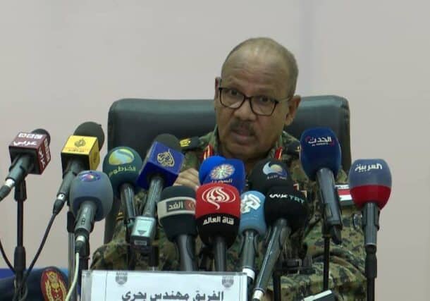 Ibrahim Gaber, head of the Khartoum Reconstruction Committee speaks on September 7, 2025