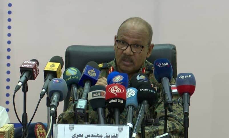Ibrahim Gaber, head of the Khartoum Reconstruction Committee speaks on September 7, 2025