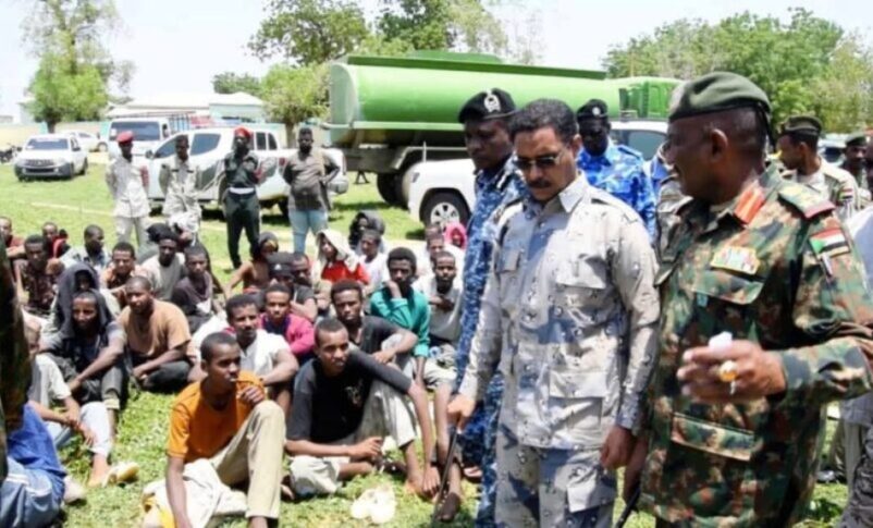Kassala's governor inspects the site of a security operation after the liberation of foreign hostages from traffickers in Kassala September 4, 2025, SUNA photo