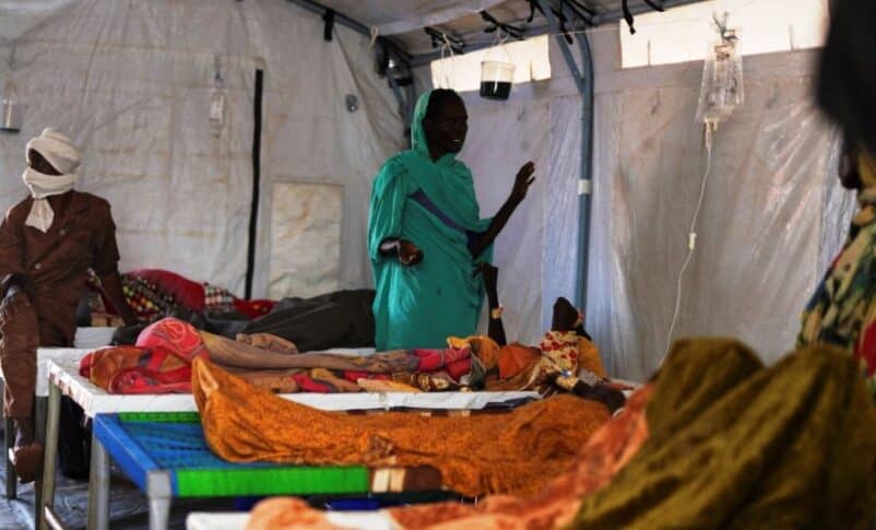 Sudanese cholera patients are treated at a UN -run makeshit clinic, Tawla North Darfur, on August 5, 2025 Reuters photo