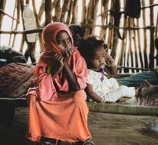 Sudanese displaced children in Port Sudan on January 10, 2025