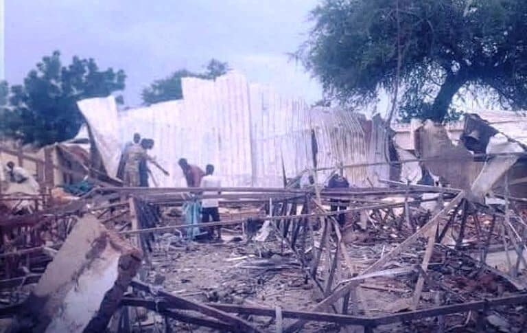 A building destroyed by shelling in Dilling, South Kordofan, Sudan, October 11, 2025.