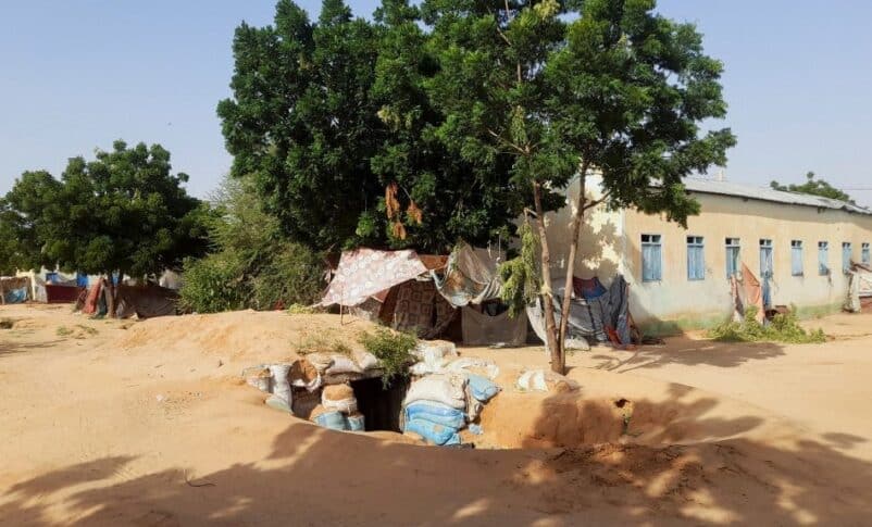 A shelter used by displaced people in El Fasher, Sudan, October 7, 2025. REUTERS