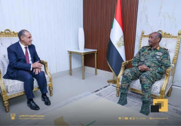Al-Burhan receives Egypt foreign minister Abdelatty on October 1, 2025, SC photo
