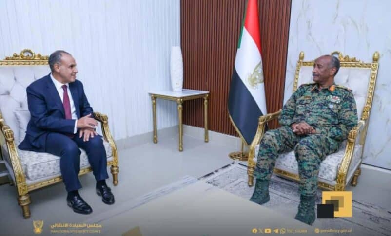 Al-Burhan receives Egypt foreign minister Abdelatty on October 1, 2025, SC photo
