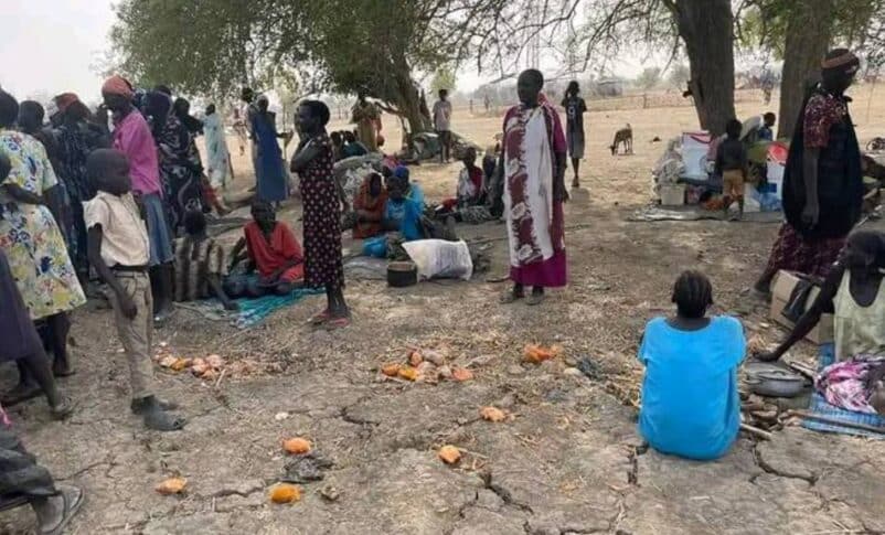 Civilians displaced by tribal clashes are seen in Malual Aleu village, South Sudan, in this file photo from February 21, 2023. Sudan Tribune/File Photo