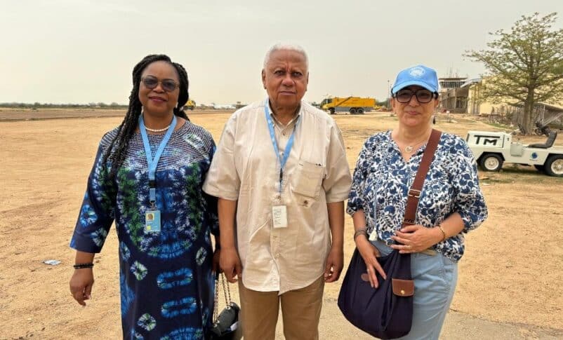 Members of the Fact-Finding Mission for Sudan pictured in Abeche, Chad, on July 5, 2024. (UN Photo)