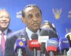 Kamil Idris speaks to reports after his return from Asmara on October 10, 2025