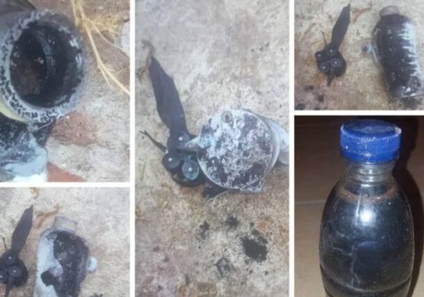 Remnants of what are believed to be toxic substances launched by RSF drones on El Fasher - Social Media.