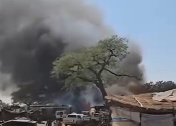 Sudanese army drone hits Saraf Omra in North Darfur on October 19, 2025