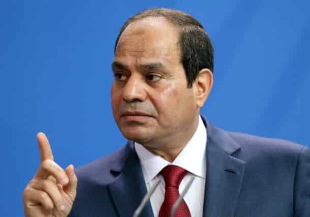 Egyptian President Abdel Fattah el-Sisi speaks during a news conference in Berlin, Germany, file photo