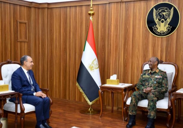 Head of Sudan's Sovereign Council meets visiting Egyptian foreign minister in Port Sudan, November 11, 2025.