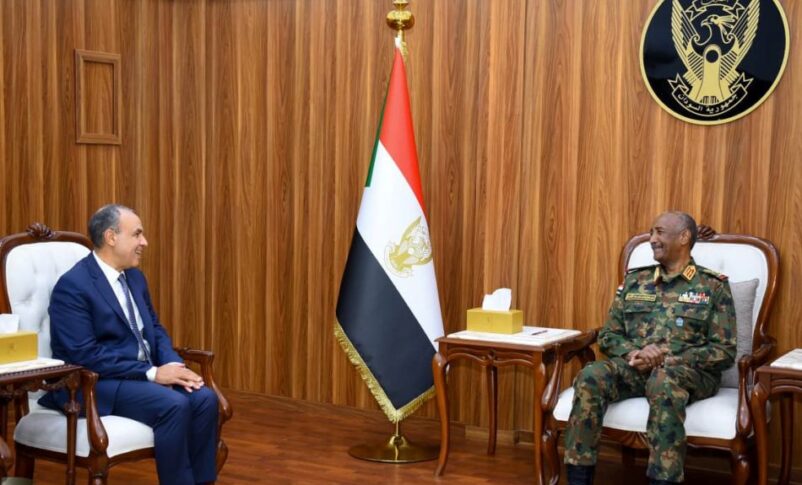 Head of Sudan's Sovereign Council meets visiting Egyptian foreign minister in Port Sudan, November 11, 2025.