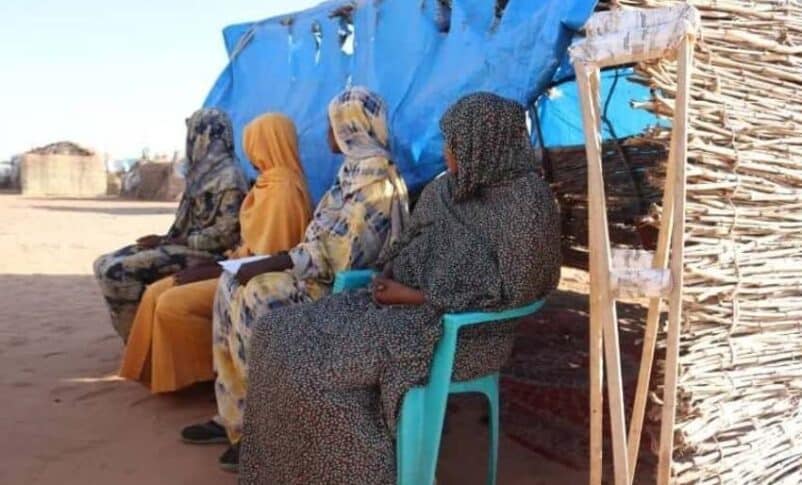 In this file photo, displaced women recount to Al Jazeera TV their rape by RSF fighters in Darfur.