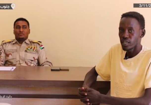 Detained journalist Moamar Ibrahim says he is safe and well treated in a video released by the RSF on Nov. 3, 2025.