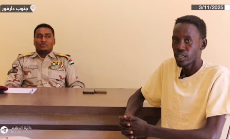 Detained journalist Moamar Ibrahim says he is safe and well treated in a video released by the RSF on Nov. 3, 2025.