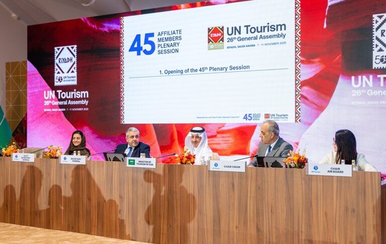 Over 100 Affiliate Members gathered in Riyadh for the 45th Plenary Session, held during the UN Tourism GA, on Nov 7, 2025, UNWTO photo.