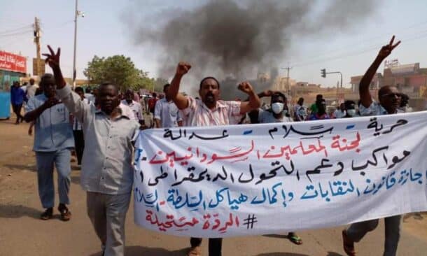 Teachers protest against military rule 21 October 2021, Sudanese Teachers Committee photo