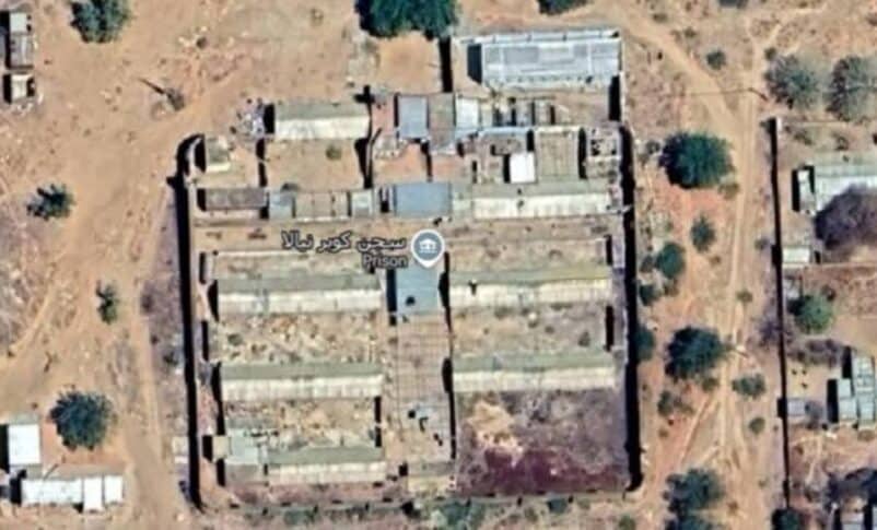 Satellite photo of Kober prison, Nyala, on July 17, 2023, Maxar Technologies photo