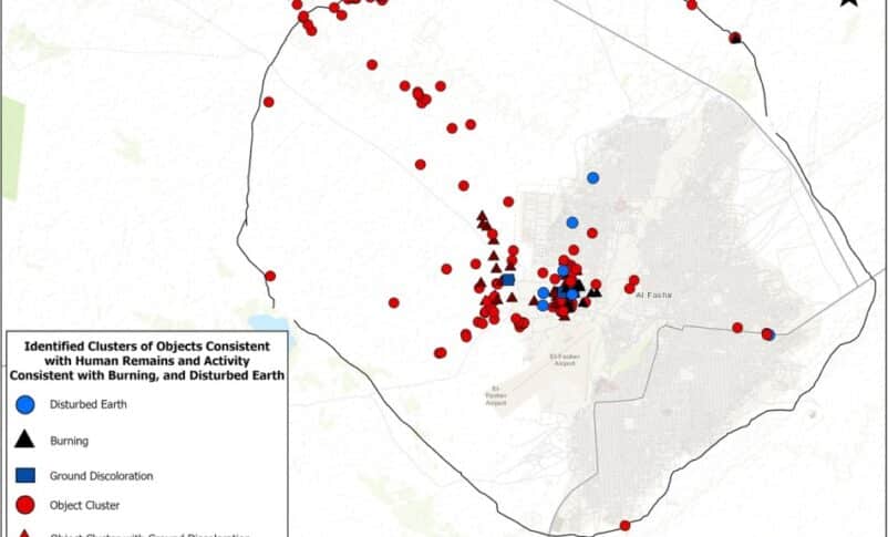 All activity observed within Area of Interest, 27 October - 28 November 2025, Greater El-Fasher, Darfur