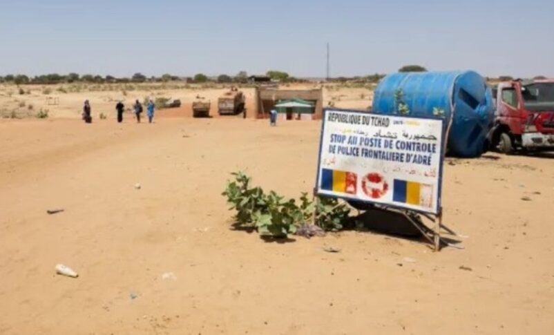 Crossing point at the border between Sudan and Chad at the border post in Adré on April 11, 2024. APF photo
