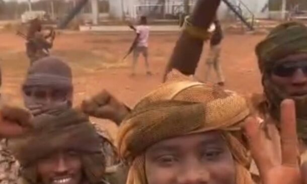 RSF elements pose at Heglig oilfield in West Kordofan, on Dec 8, 2025