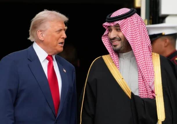 President Trump welcomes Saudi Crown Prince Mohammed ben Salman at the White House on Nov 18, 2025 , AP photo