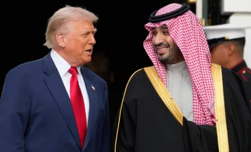 President Trump welcomes Saudi Crown Prince Mohammed ben Salman at the White House on Nov 18, 2025 , AP photo