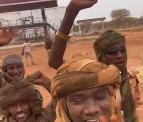 RSF elements pose at Heglig oilfield in West Kordofan, on Dec 8, 2025