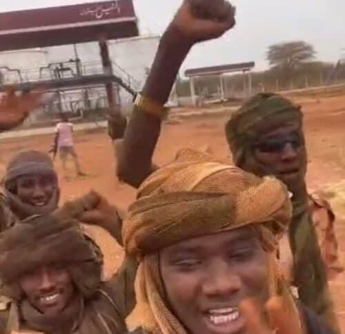 RSF elements pose at Heglig oilfield in West Kordofan, on Dec 8, 2025