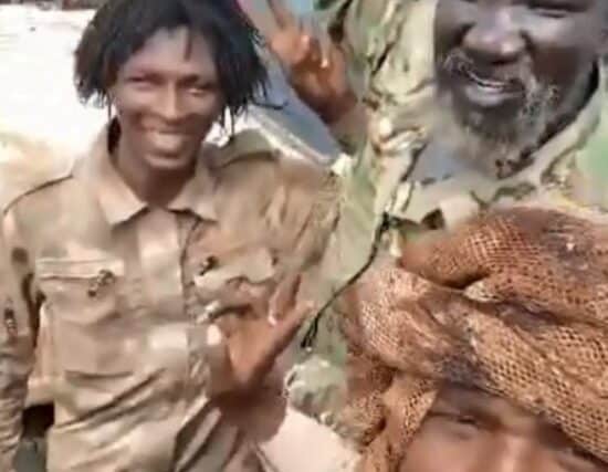 RSF elements in Abyei with a South Sudanese officer on Dec 8, 2025