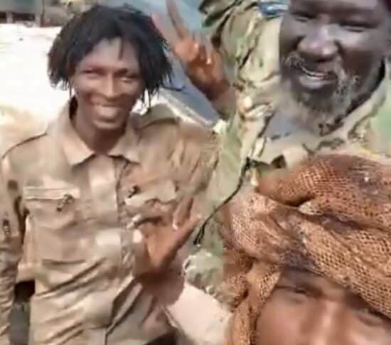 RSF elements in Abyei with a South Sudanese officer on Dec 8, 2025